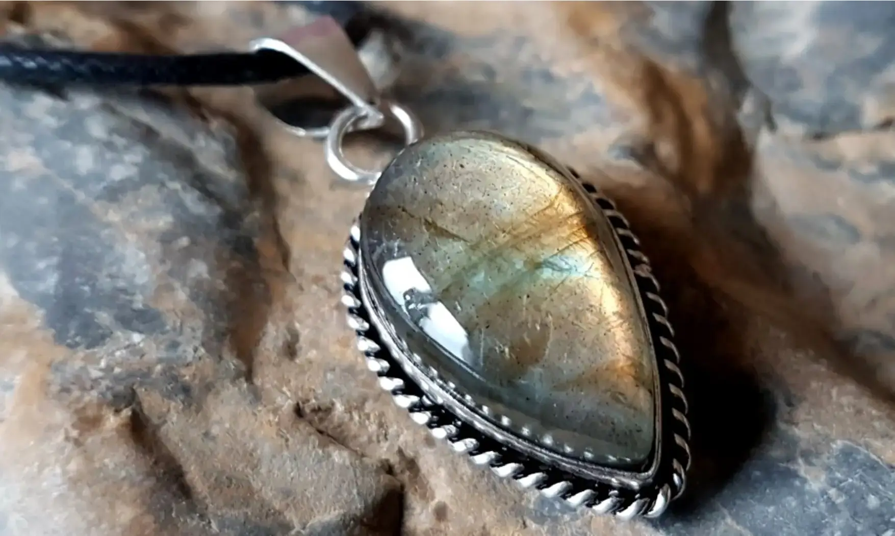 Labradorite 2 pendentif & Argent