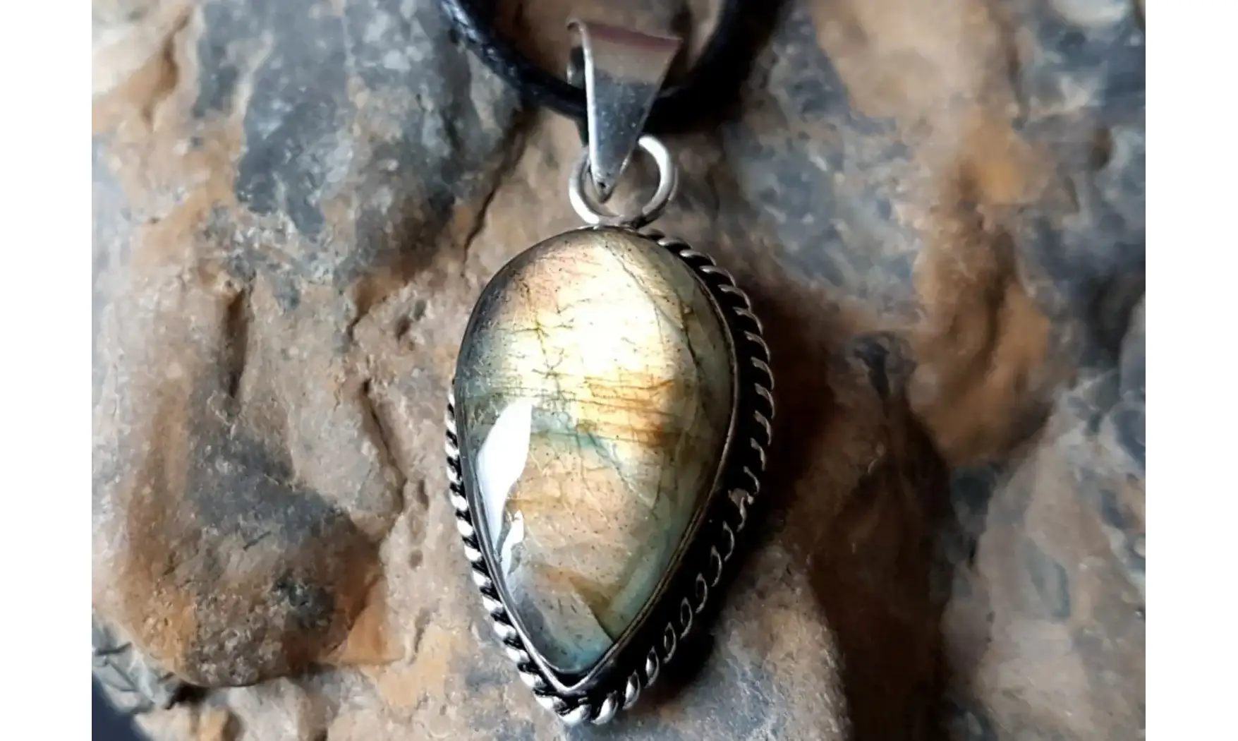 Labradorite 2 pendentif & Argent