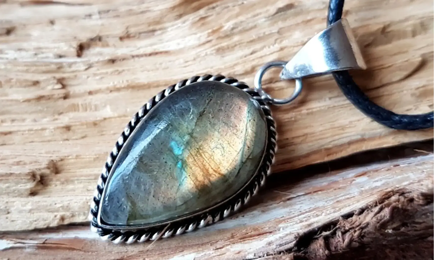 Labradorite 2 pendentif & Argent