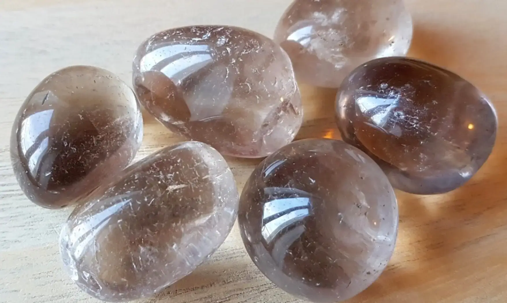Quartz Fumé Galet pierre roulée