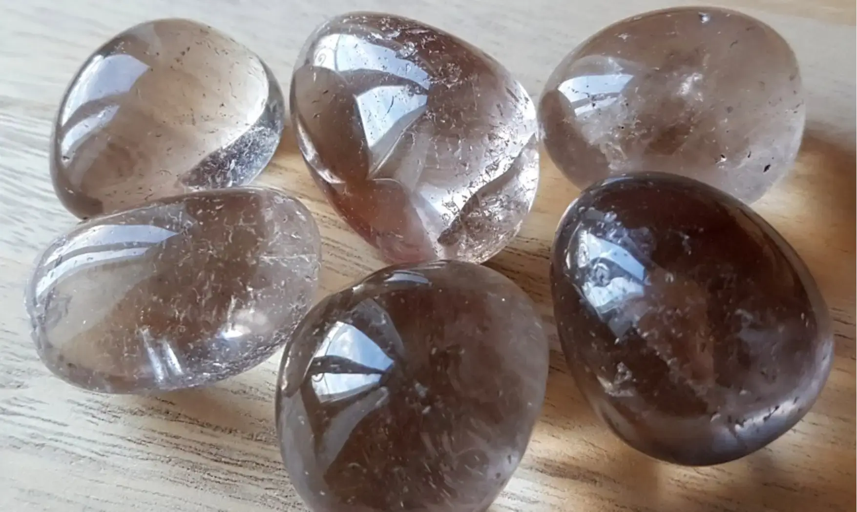 Quartz Fumé Galet pierre roulée