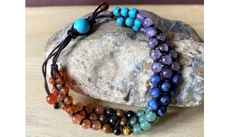7 Chakras Braided bracelet