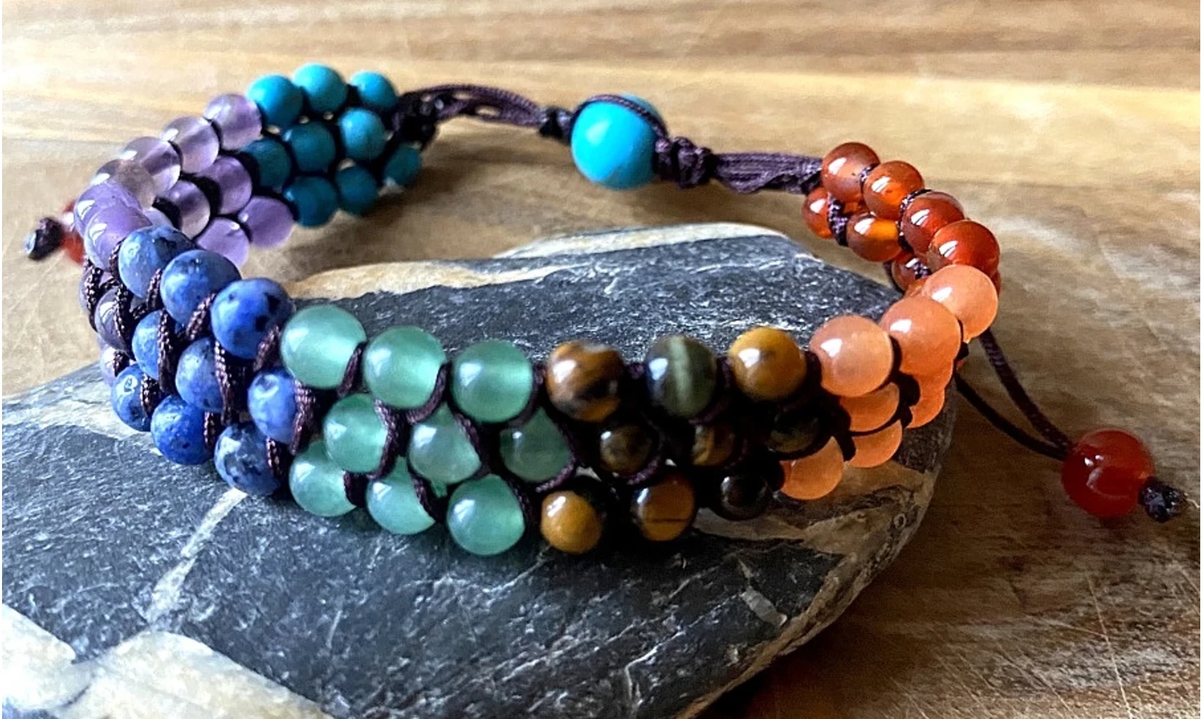 7 Chakras Braided bracelet