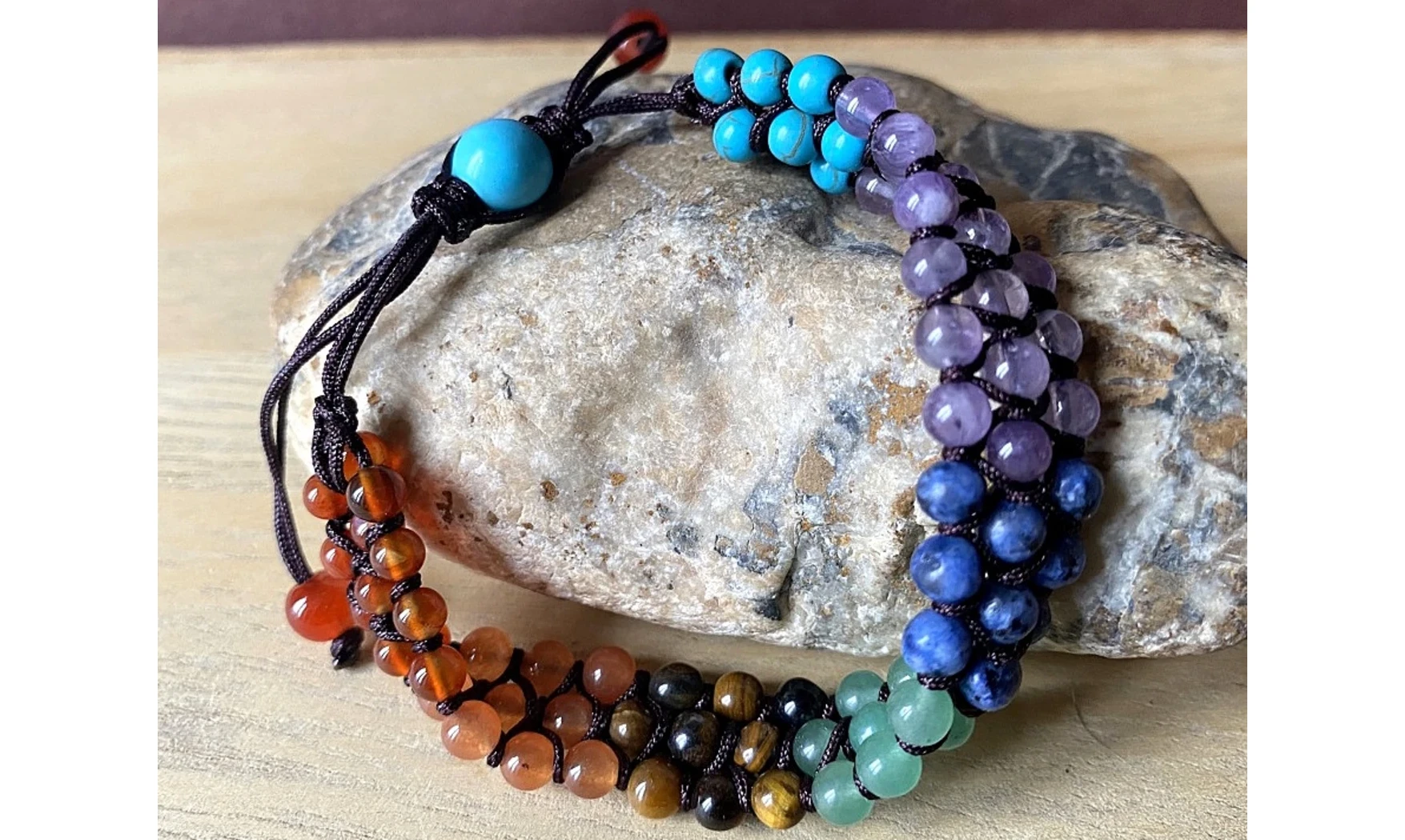 7 Chakras Braided bracelet