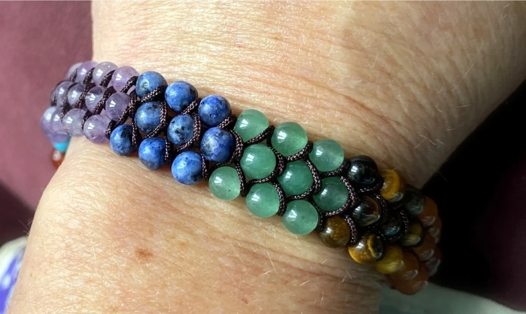 7 Chakras Braided bracelet