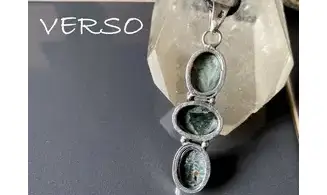 Seraphinite & 925 Silver plated pendant