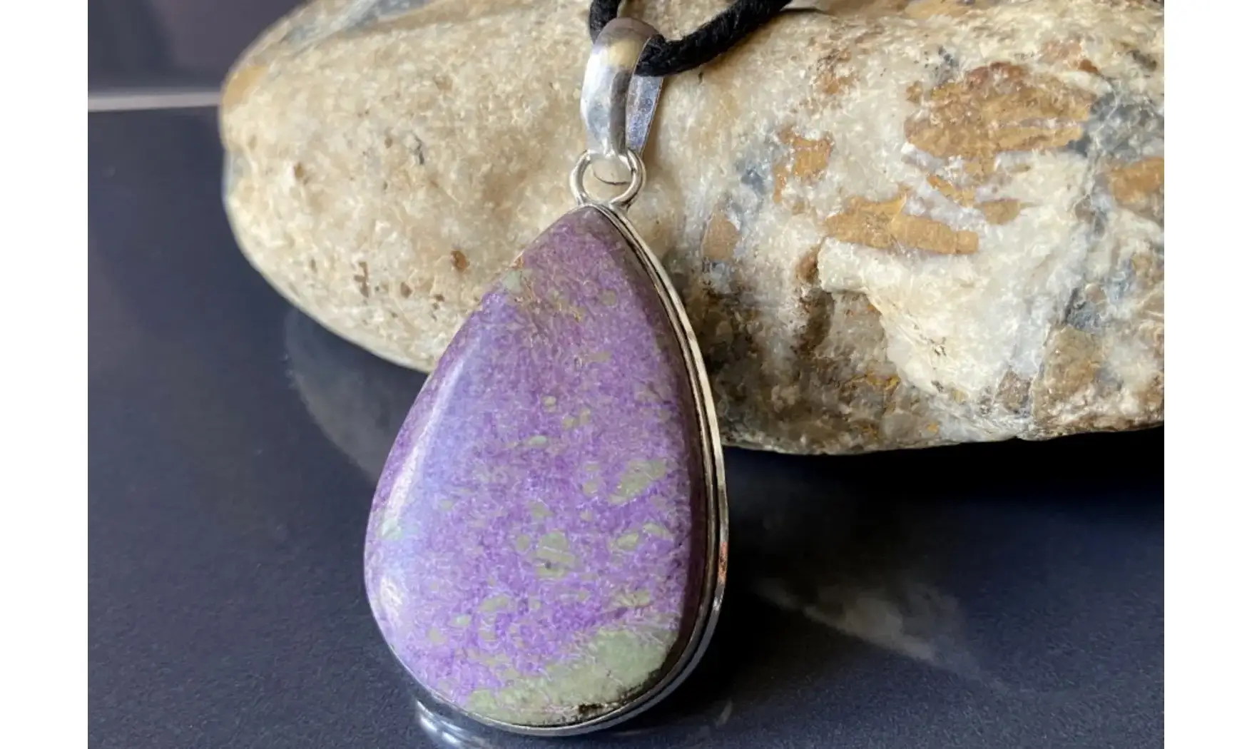 Purpurite pendentif & Argent