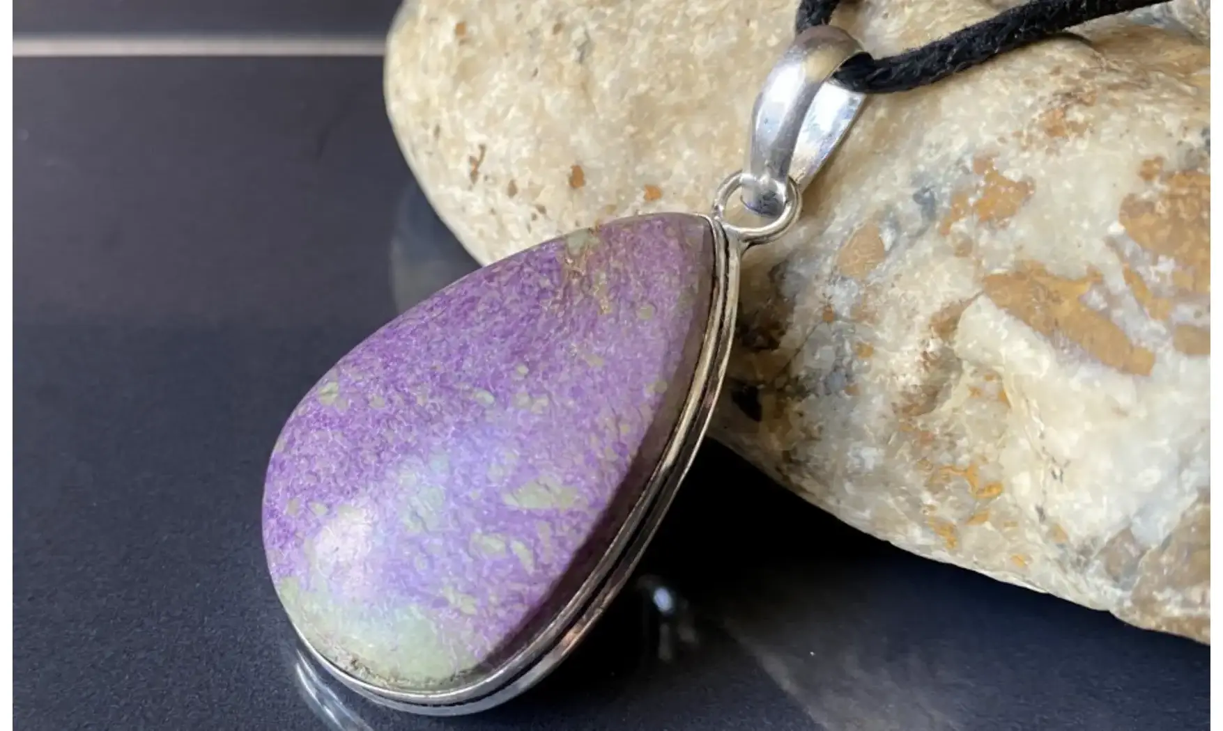 Purpurite pendentif & Argent