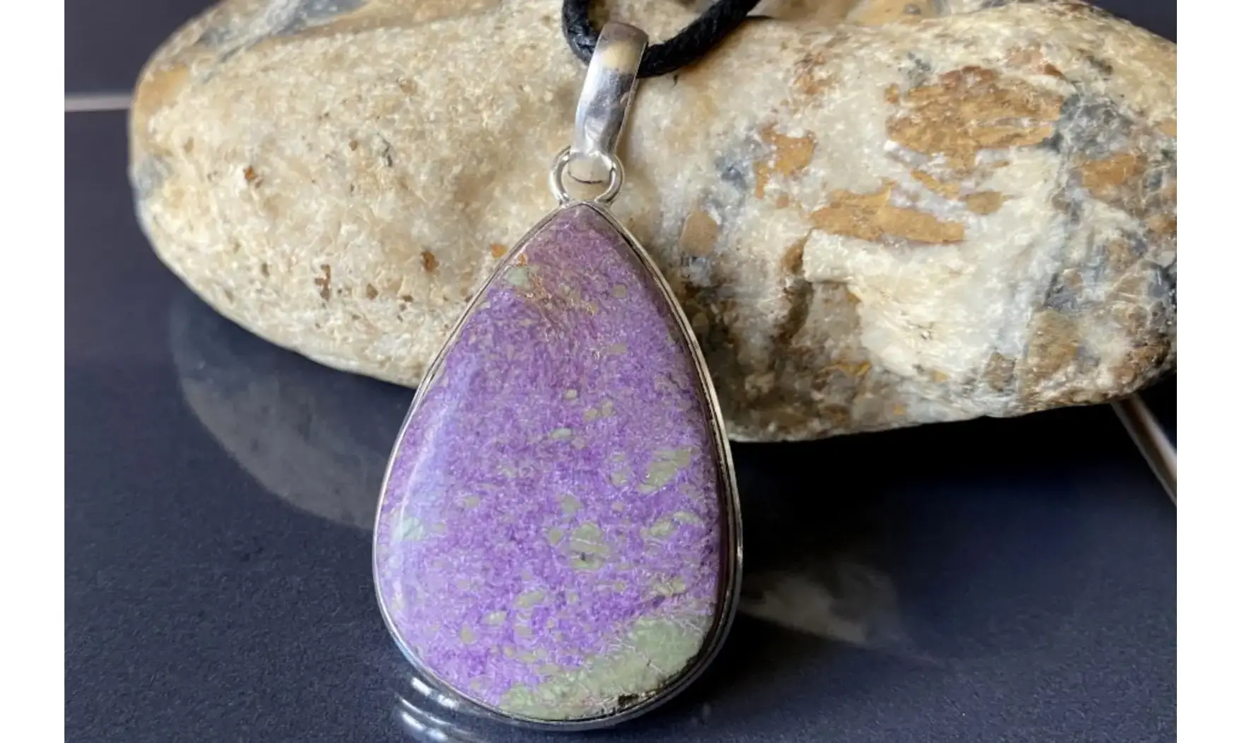 Purpurite pendentif & Argent