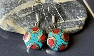 Turquoise Corail BO Tibétaine Argent