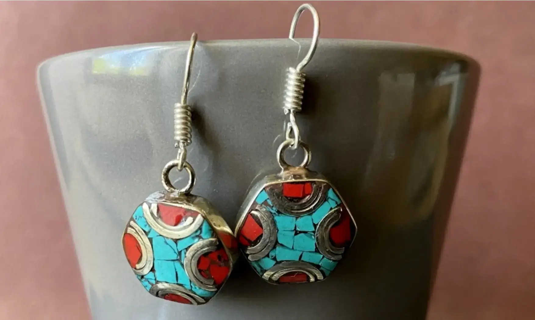 Turquoise Corail BO Tibétaine Argent