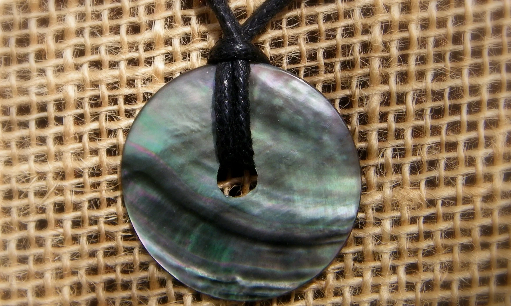 Nacre grise Donuts Pendentif