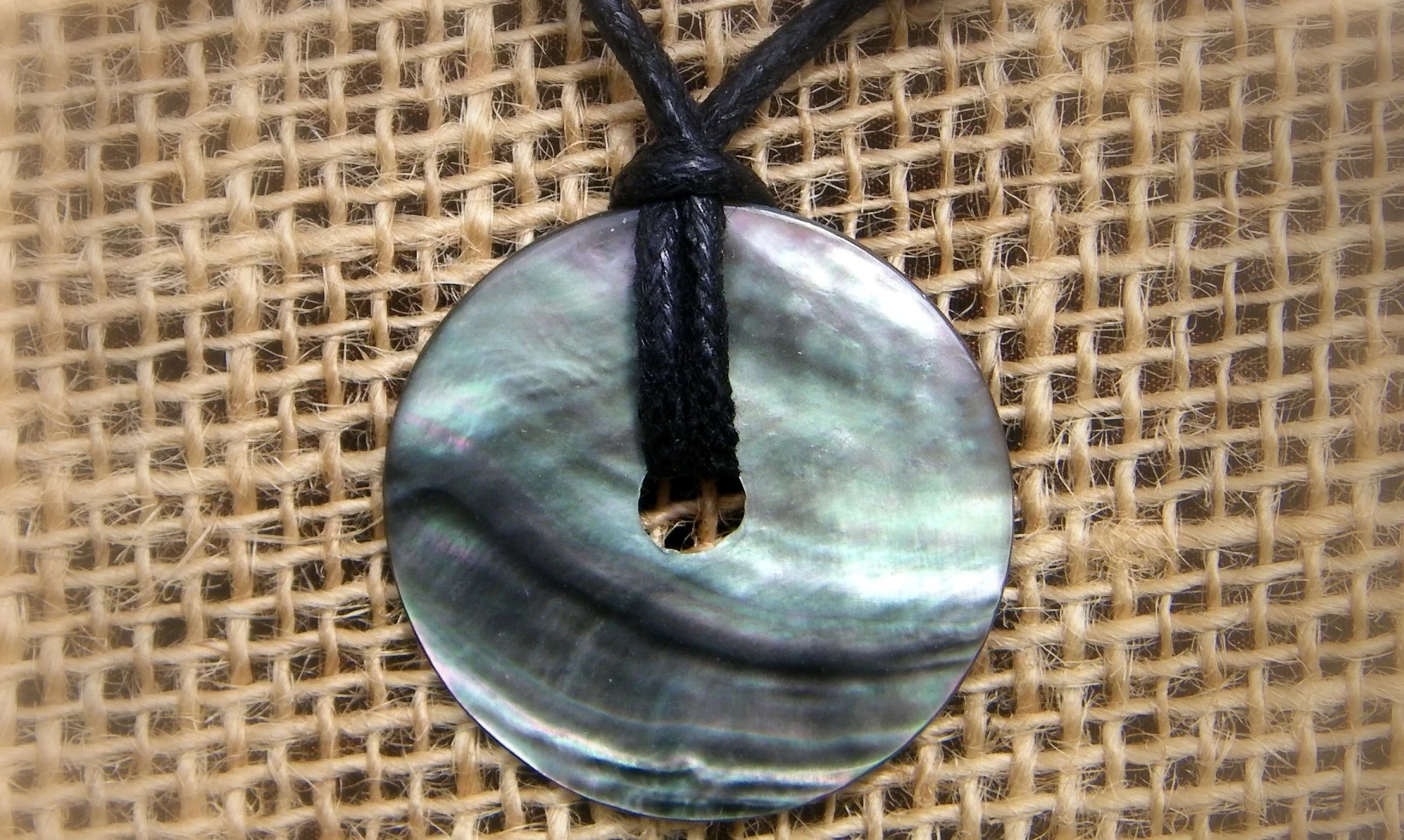 Nacre grise Donuts Pendentif