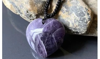 Améthyste Coeur pierre pendentif 1