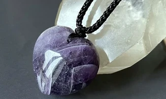 Améthyste Coeur pierre pendentif 1