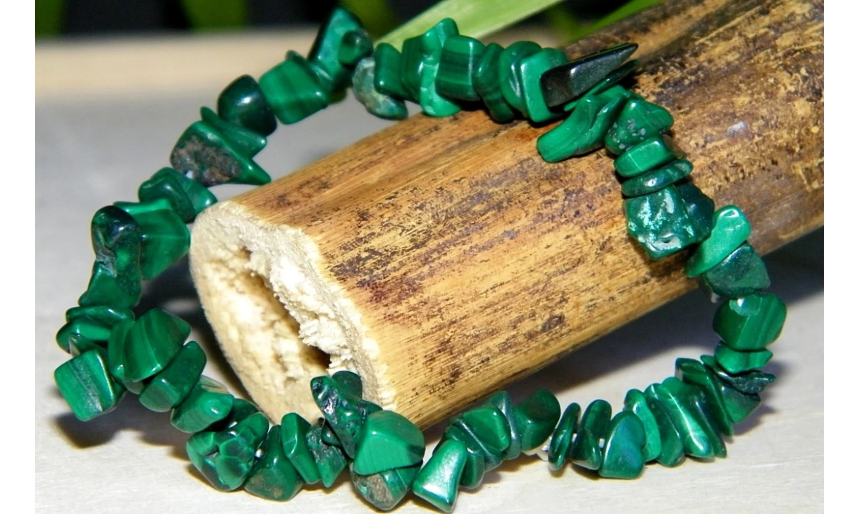 Malachite pierres Baroque bracelet