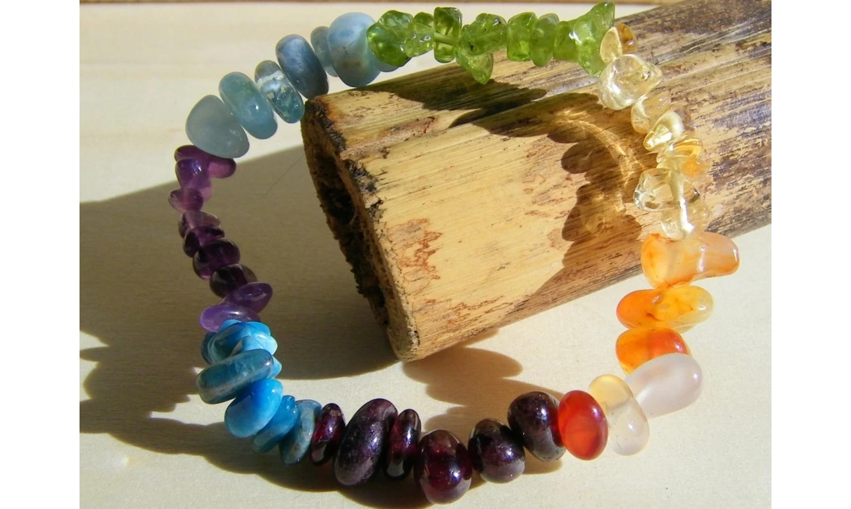 7 Chakras pierres Bracelet baroque