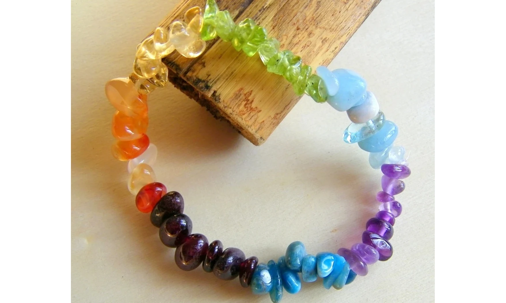 7 Chakras pierres Bracelet baroque