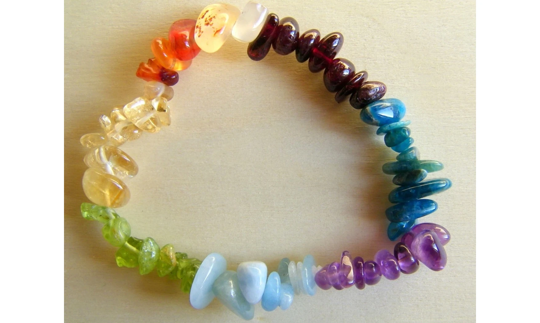 7 Chakras pierres Bracelet baroque