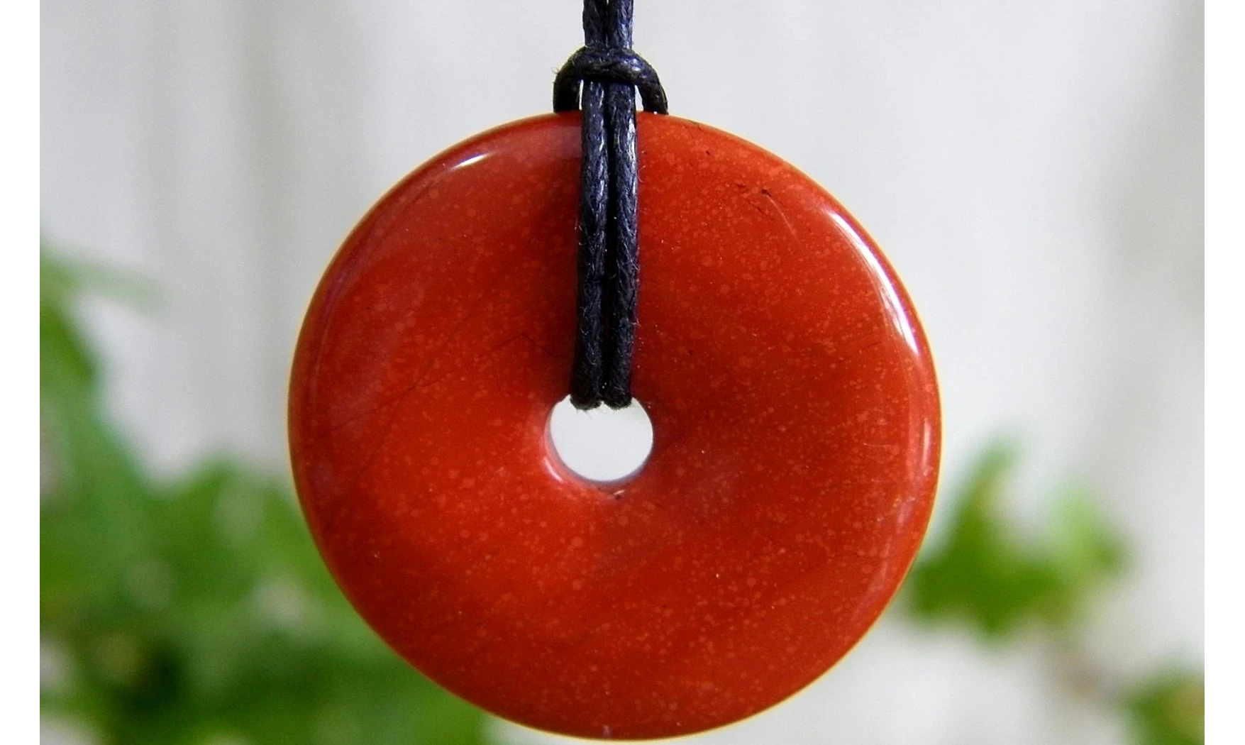 Jaspe Rouge Donuts pierre pendentif