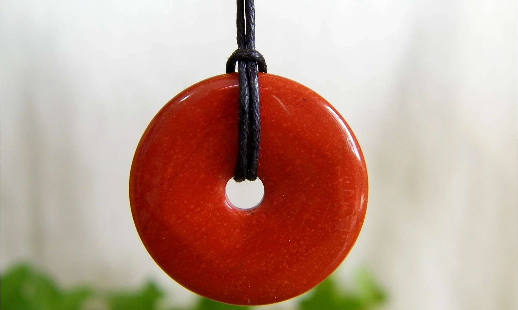 Jaspe Rouge Donuts pierre pendentif
