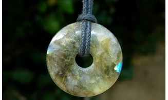 Labradorite Donuts pierre pendentif