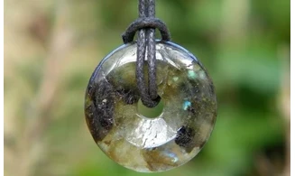 Labradorite Donuts pierre pendentif