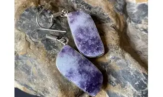 Lépidolite Violette pierre BO Argent