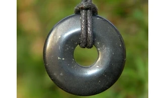 Shungite Donuts pierre pendentif