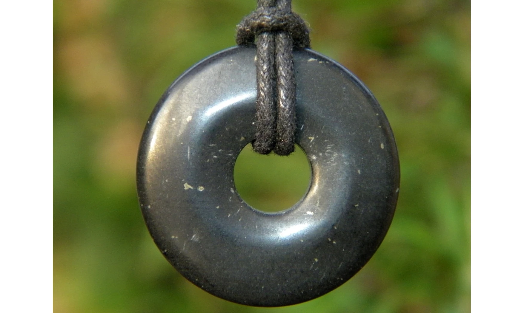 Shungite Donuts pierre pendentif