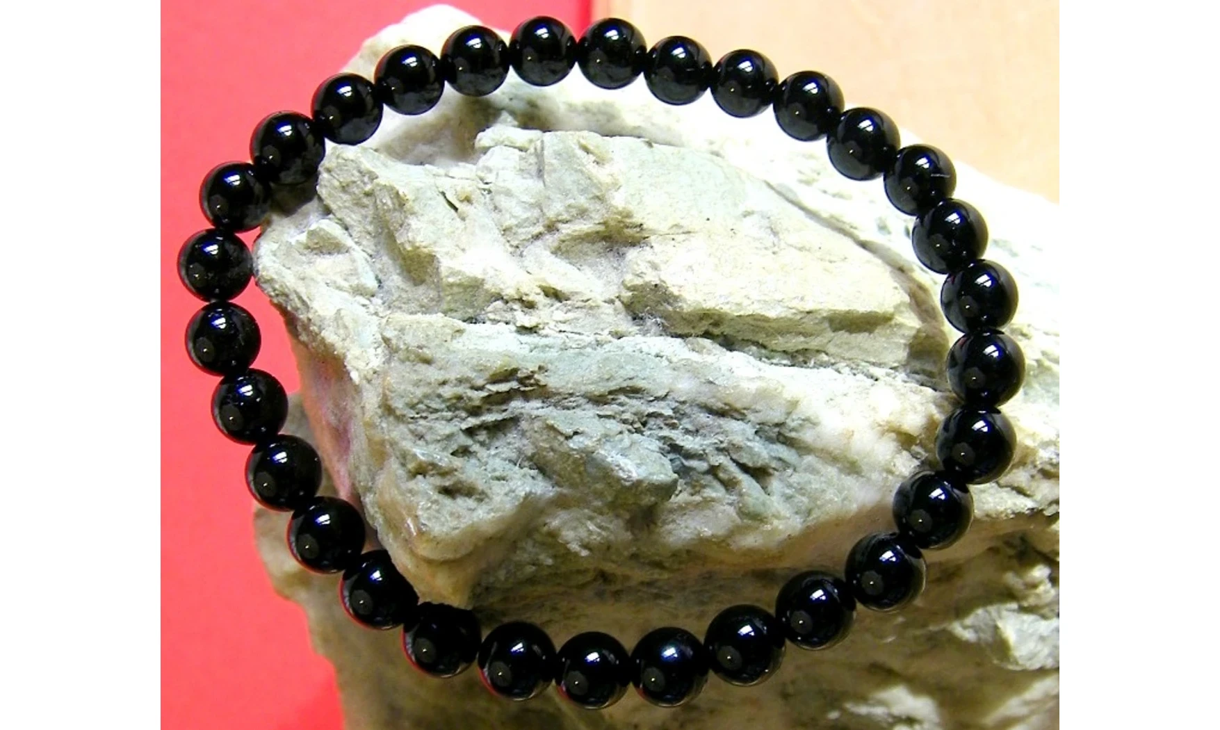 Obsidienne Noire pierres Boules bracelet