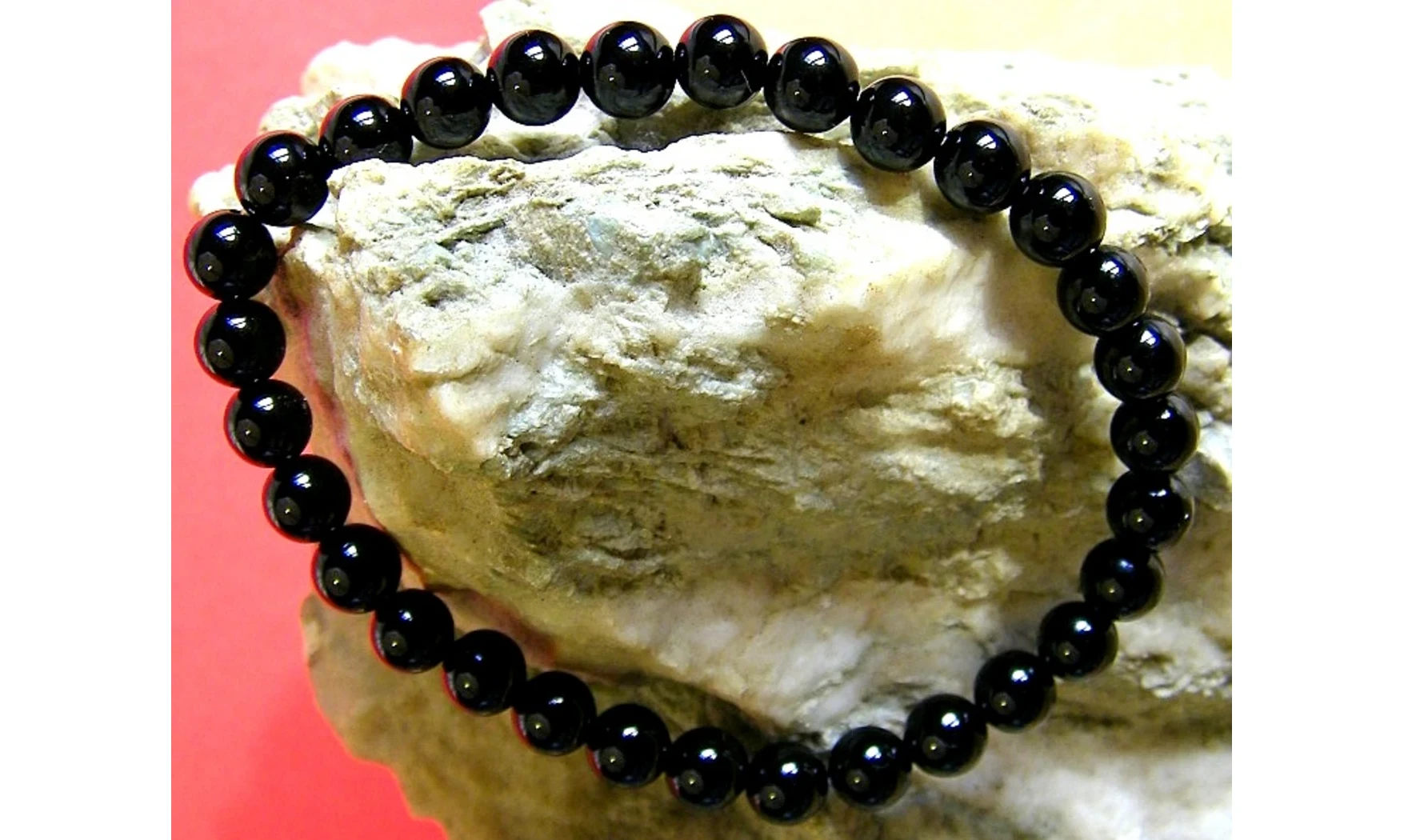 Obsidienne Noire pierres Boules bracelet