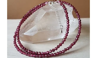 Grenat Rouge pierres Boules collier