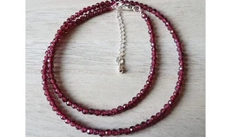Grenat Rouge pierres Boules collier