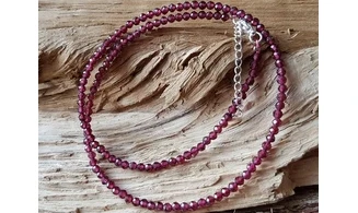 Grenat Rouge pierres Boules collier