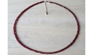 Grenat Rouge pierres Boules collier