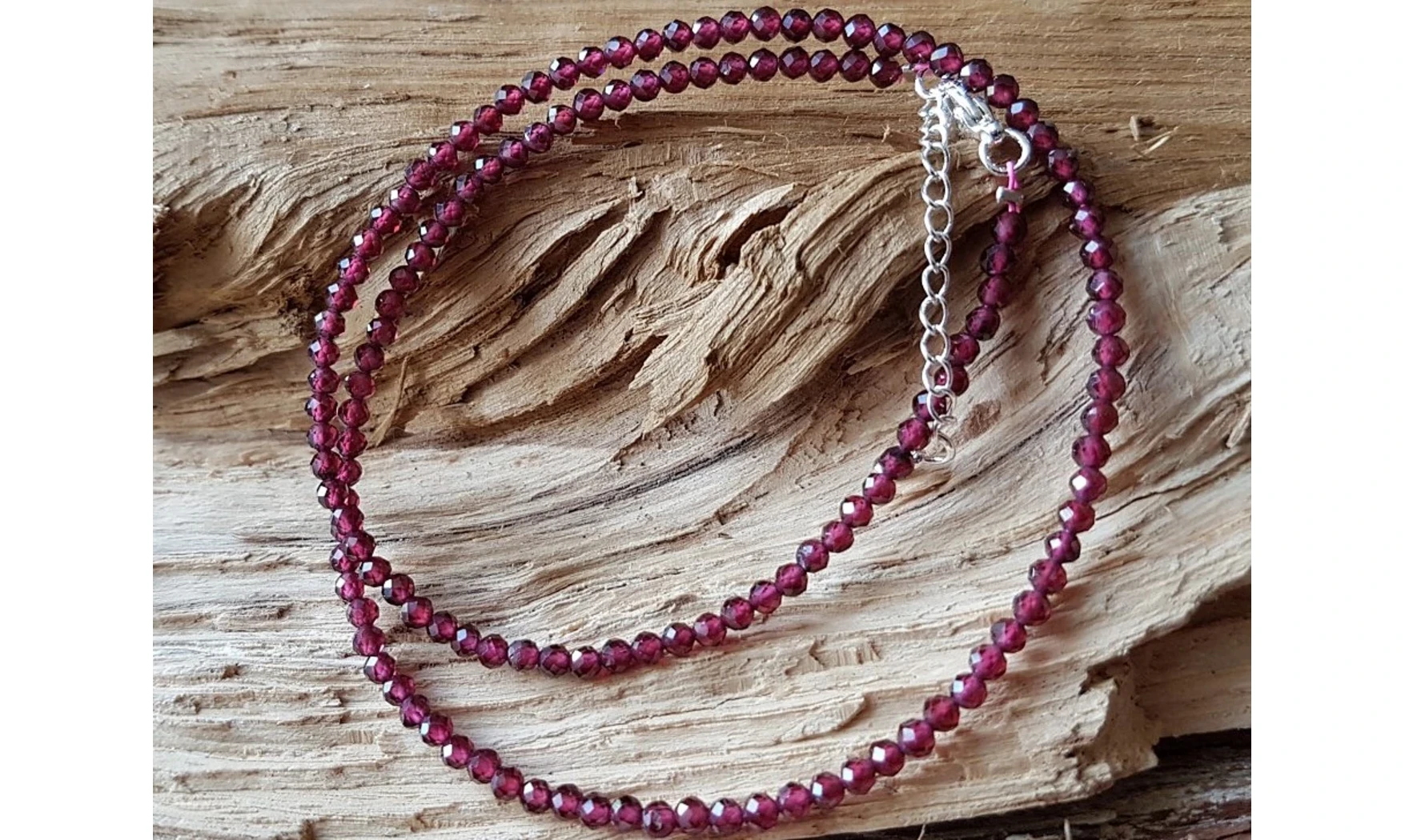 Grenat Rouge pierres Boules collier