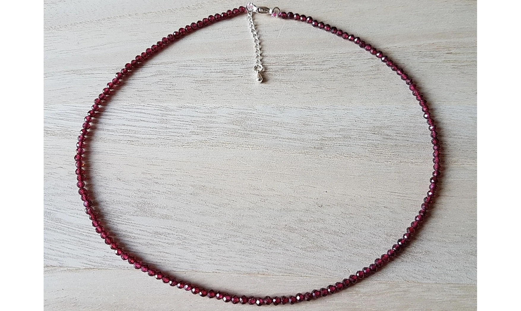 Grenat Rouge pierres Boules collier