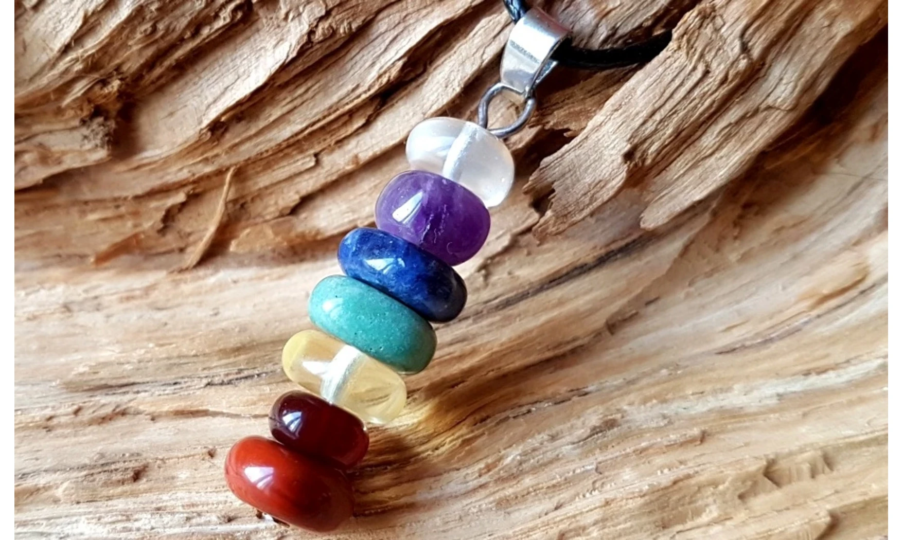 7 Chakras Pendentif 7 pierres