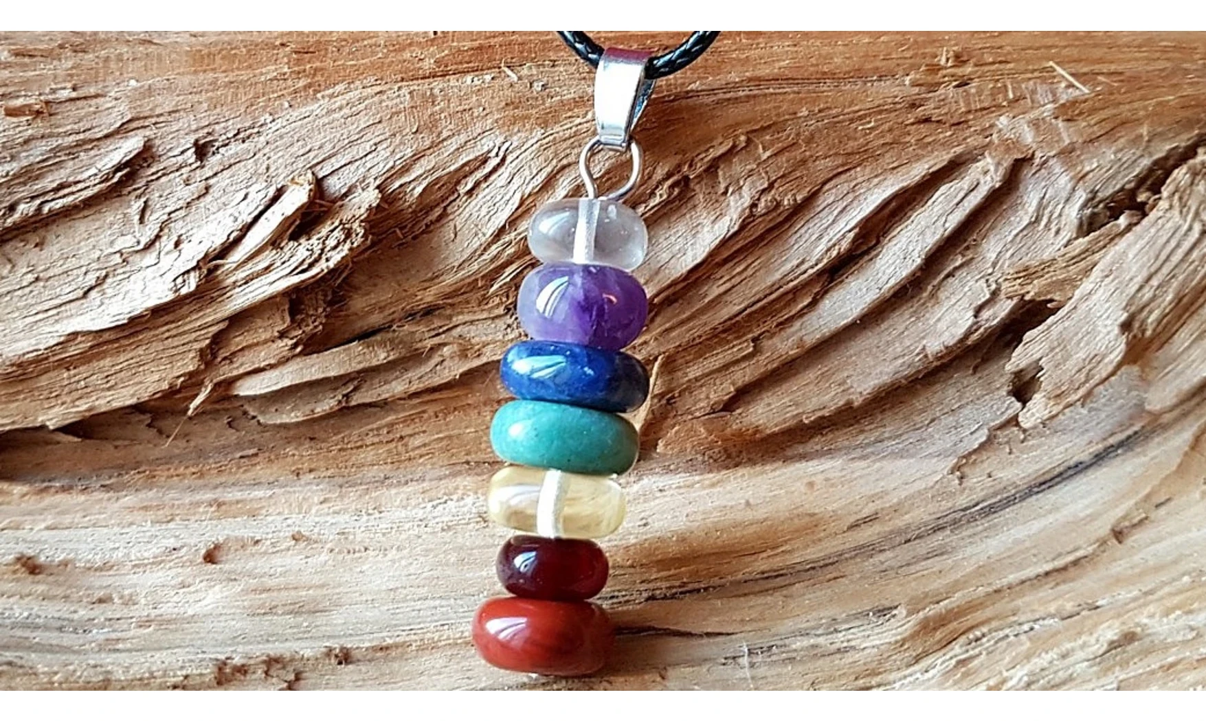 7 Chakras Pendentif 7 pierres