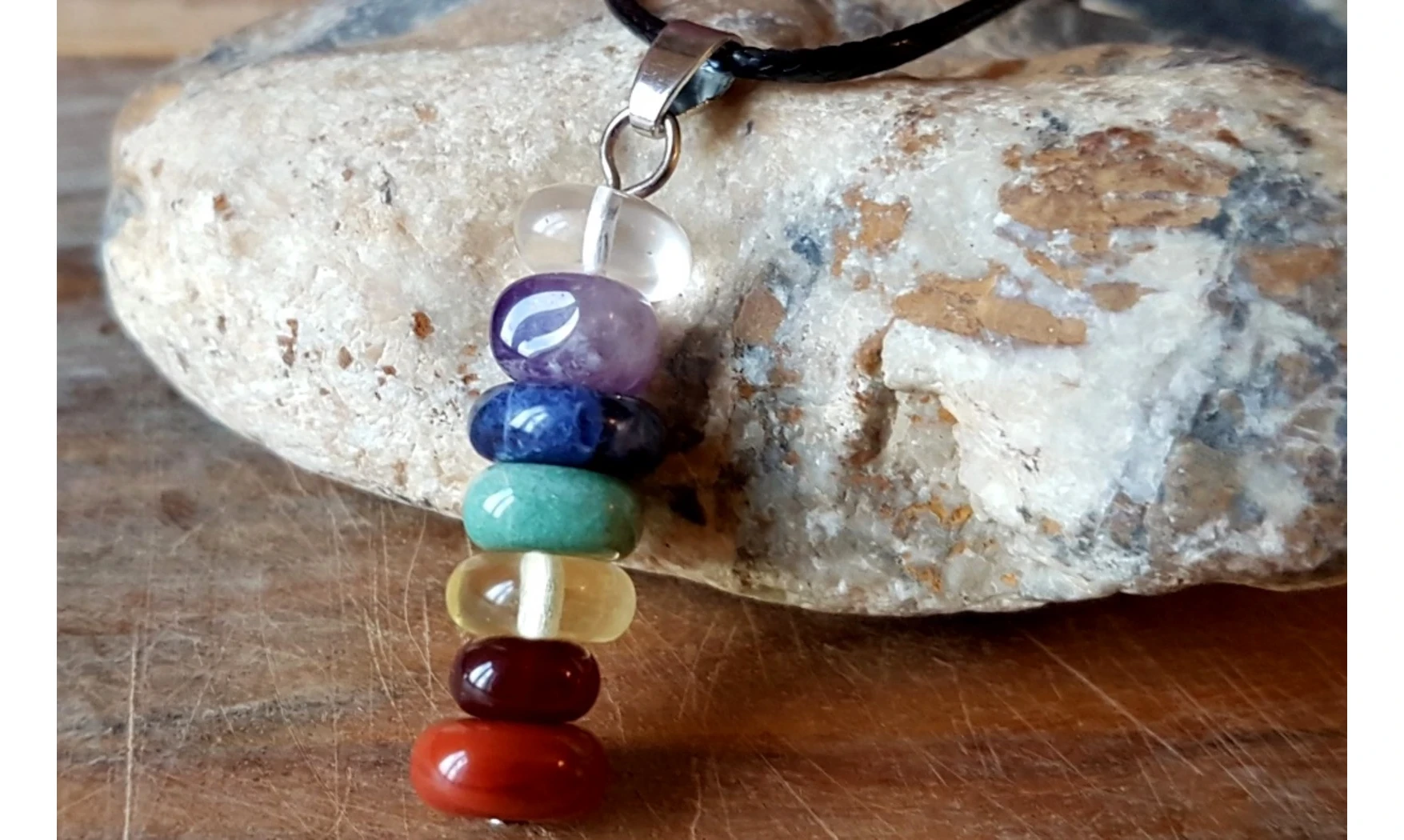 7 Chakras Pendentif 7 pierres