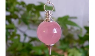 Quartz rose pierre pendule sphère
