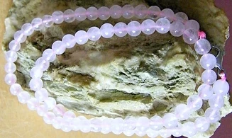 Quartz Rose pierres Boules collier