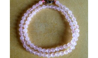 Quartz Rose pierres Boules collier