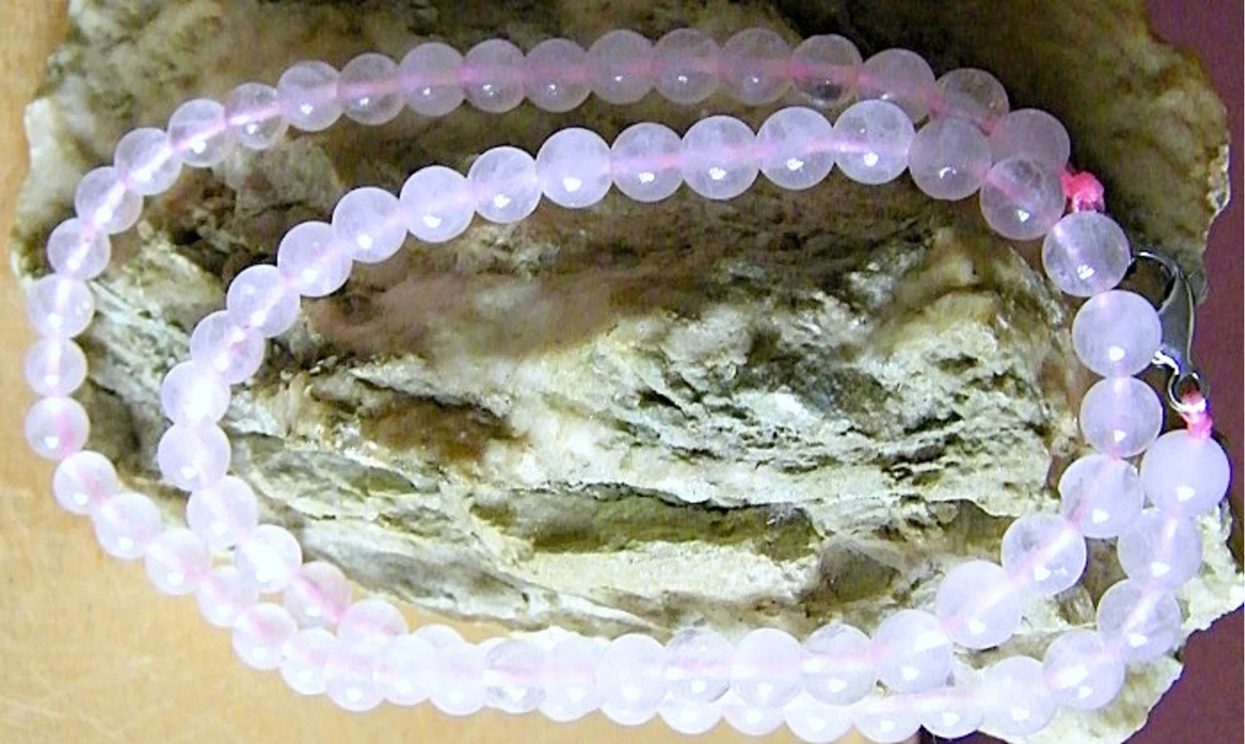 Quartz Rose pierres Boules collier