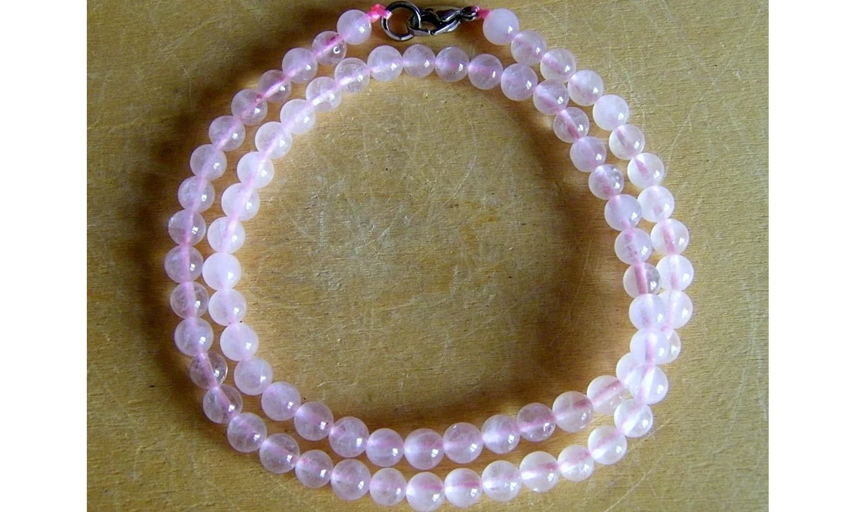 Quartz Rose pierres Boules collier