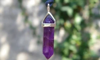 Améthyste pierre Pointe pendentif