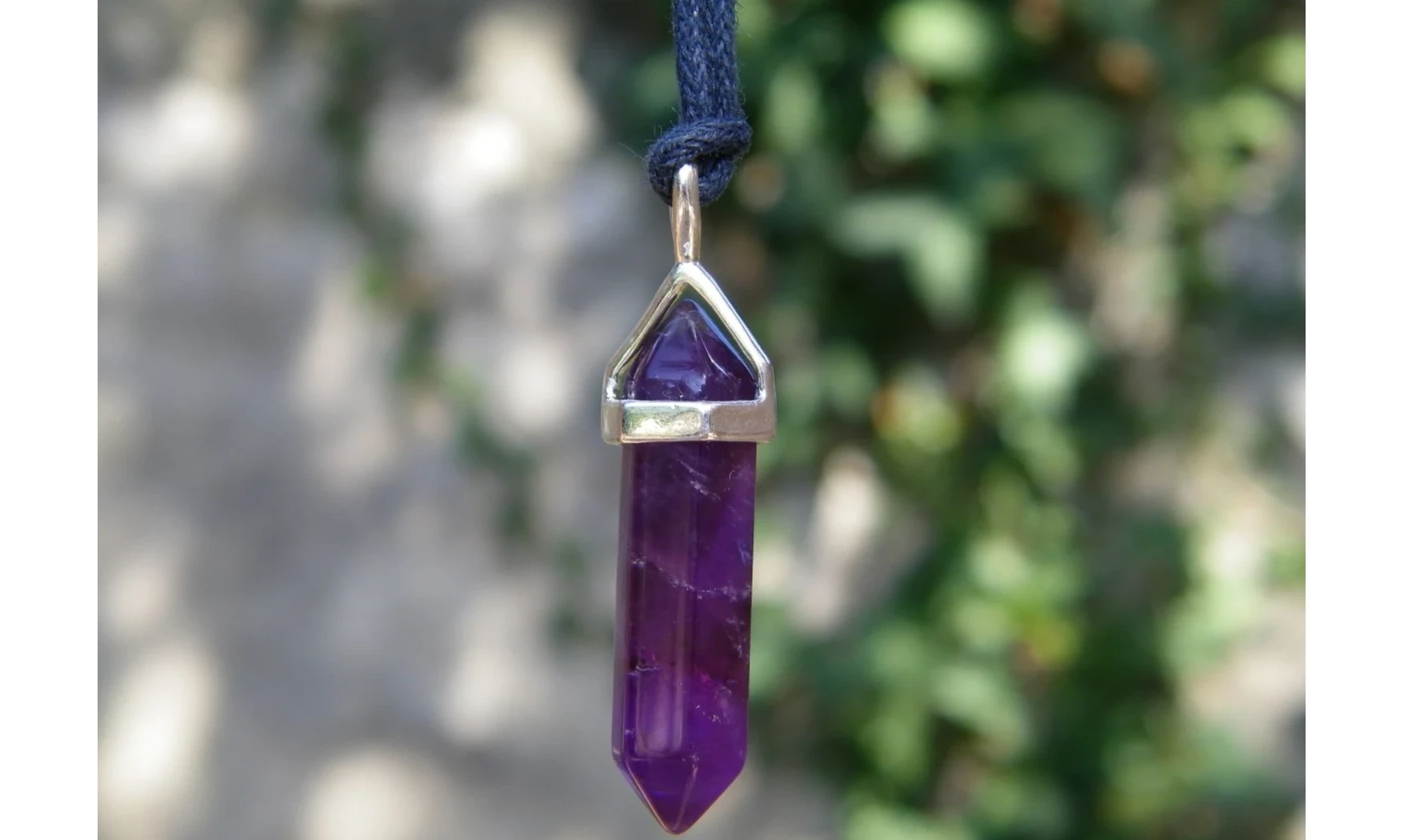Améthyste pierre Pointe pendentif