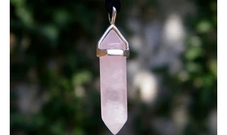Quartz Rose Pendentif Pointe