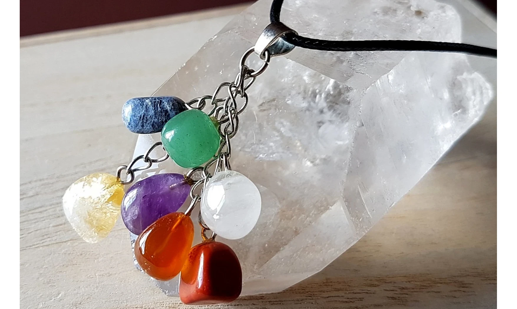 7 Chakras Pendentif 7 pierres